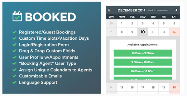 Booked - Appointment Booking for WordPress